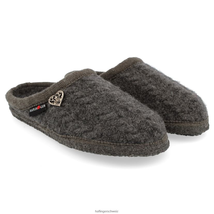 weiche Sohle CH Haflinger Frauen herzerl grau NVXP8F86